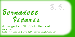 bernadett vitaris business card